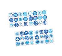 TOYZFRIENDY 20 Fogli Adesivi Natalizi Numerici con per Decorazione Sacchetti Regalo Sigillanti Resistenti per Pacchetti Dolci e Kraft