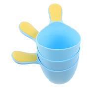 TOYZFRIENDY 3 pezzi Cucchiaio Lavaggio Capelli Ragazzo Ragazza con Manico Antiscivolo Cucchiaio Doccia per Bagnetto Flusso Acqua Delicato Riutilizzabile in Plastica Sicura per Sensibile