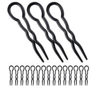 TOYZFRIENDY 30 pezzi Forcine Capelli Forma di U Antiscivolo Fermagli per Chignon e Treccia Accessori Donna per Acconciature Eleganti e Versatili Clip Nere per Capelli Buns e Twist