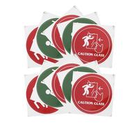 TOYZFRIENDY 36 Adesivi di Avvertimento per Porte a Spinta in Vetro Etichette Rotonde per Ufficio e Negozi Applicazione Facile e Segnalazione Sicurezza per Ambienti Professionali