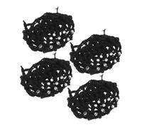 TOYZFRIENDY 4 pezzi Retine Capelli con Strass Acrilici per Bambine Rete Chignon Elegante per Danza e Uso Quotidiano Accessori per Capelli per Ballerine Rete per Acconciature Cappio
