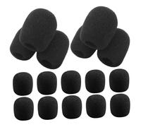 TOYZFRIENDY 50 Pezzi Coperture in Spugna per Microfono Amplificatore 20X15X5Mm Nero Coperture Antivento Protettive per Microfono Accessori per Discorsi Pubblici e Spettacoli