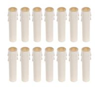 TOYZFRIENDY 50 Pezzi Manicotti Copribase per Candelabri in Plastica Bianca 25x100 Mm Antigoccia Resistenti al Calore per Lampadari Vintage e Decorazioni Casa