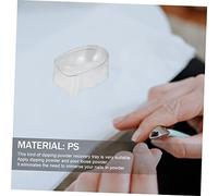 TOYZFRIENDY 6 Pezzi Nail Powder Tray in Durable Plastic For Manicure Dip Powder Application And Storage Essential Nail Art Accessory For Precise Line Making And Waste Reduction