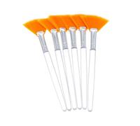 TOYZFRIENDY 6 Pezzi Pennelli per Maschera Applicatori Ventaglio Morbidi e Lavabili per e della Facili e Riutilizzabili per Zone Delicate come Occhi e Naso