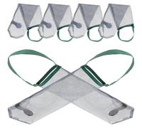 TOYZFRIENDY 6 pezzi Sacchetti Rete Appendibili per Verdura e Frutta Sacchetto Rete Conservazione Aglio e Radice con Chiusura Laccio Organizer Cucina Salva Spazio