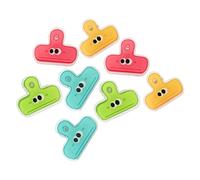 TOYZFRIENDY 8 pezzi Clip per Documenti in Plastica Colorata Morsetti Creativi per Fissare Carte Sacchetti e Appunti per Ufficio Scuola e Casa Colore Casuale Colore Casuale