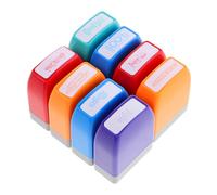 TOYZFRIENDY 8 Pezzi Francobolli Insegnante Colorati per Valutazione Scolastica e Homeschool Timbri Didattici per Scuola Elementare Materiale Didattico per Insegnanti e