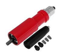 TOYZFRIENDY Adattatore Rosso per Trapano Rivettatrice Elettrica Tenuta Rivetti Struttura Tripla Antiblocco Piccolo e Portatile per Rivetti Ciechi