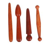 TOYZFRIENDY Bastoncini Per Massaggio Manuale in Legno 4 Pezzi Set Per Agopuntura e Digitopressione Massaggiatore Per Piedi Legno Terapia Piede Tradizionale Medicina Cinese Rilassamento Corpo