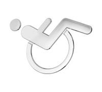 TOYZFRIENDY Cartello Toilette Disabili in Abs Resistente Segnaletica Wc Sedia Rotelle Facile da Installare per Bagni Accessibili