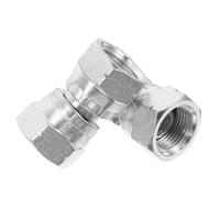 TOYZFRIENDY Connettore Adattatore Idraulico Femmina-Femmina 3/8" Bsp in Acciaio Inox Set da 2 Pezzi per Raccordi Aria Compressa Compatibile Attrezzature Industriali e Macchinari Agricoli