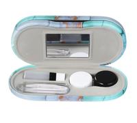 TOYZFRIENDY Custodia Portatile Doppio Scomparto per Occhiali e Lenti a Contatto Scatola Resistente All’Usura Design Compatto per Viaggi e Uso Quotidiano