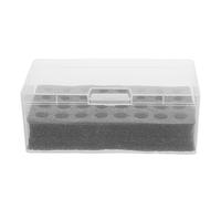 TOYZFRIENDY Custodia Portatile per Batterie Aa Aaa con 32 Scomparti, Organizer in Plastica Trasparente con Inserto in Schiuma Pretagliato, Contenitore Antiurto per Casa e Viaggio