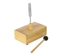 TOYZFRIENDY Diapason con Martello in Legno e Testa in Gomma Cassa di Risonanza per Esperimenti di Fisica e Terapia del Suono Strumento Didattico per Scuole e Famiglie