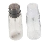 TOYZFRIENDY Dispenser Nail Polish Remover Trasparente con Pompa Pressione e Blocco Sicuro Bottiglie Vuote Ricaricabili Trasparente Nero Fumato Antiperdita e Portatile per Uso Domestico e