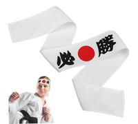 TOYZFRIENDY Fascia Sportiva Karate Bianco Stile Giapponese Accessorio e Traspirante per Allenamento e Larga e Confortevole per Prestazioni Ottimali