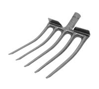 TOYZFRIENDY Forca Agricola in Acciaio Resistente 5 Denti Angolati, Testa per Manico da Giardino e Orto, Utensile Manuale per Aratura e Allentamento Terreno, Strumento Multifunzionale