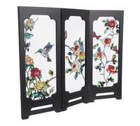 TOYZFRIENDY Mini Paravento Pieghevole in Acrilico Rilievo 3d Stile Cinese, Divisorio da Scrivania Compatto per Privacy e Decorazione Casa, Pannello Decorativo per Piccoli Spazi e Ufficio