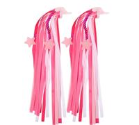 TOYZFRIENDY Nastri per Manubrio Bici Nappe Rosa a Stelle e Farfalle Set 1 Paio di Accessori per Manubri Scooter e Tricicli Decorazioni Colorate Resistenti per Guida Sicura e Festeggiamenti