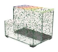 TOYZFRIENDY Organizer per Forbici da Parrucchiere in Plastica Antiscivolo Trasparente Verde con Scomparti Portautensili da Barbiere per Salone e Scrivania Capacità Ampia e Struttura Razionale