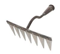 TOYZFRIENDY Piccolo Rastrello a Mano in Acciaio Robusto per Giardinaggio e Agricoltura, Utensile Manuale Leggero per Dissodare e Diserbare Terreno, Attrezzo Portatile per Orto e Attività