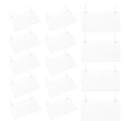 TOYZFRIENDY Porta Etichette Trasparente in Plastica con Clip a Doppia Aletta 10X55 CM 100 Pezzi Clip Portacartello per Scaffali e Espositori Metallici Porta Cartellini Sospesi per Negozi