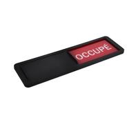 TOYZFRIENDY Porta Scorrevole Bagno Indicatore Privacy per Uffici Conferenze Hotel e Ospedali Colori Distintivi Nero Versatile e Resistente