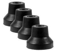 TOYZFRIENDY Punte in Gomma Antiscivolo per Stampelle 4 Pezzi, Coperture Resistenti per Piedi di Bastoni da Passeggio, Accessori per Stabilità su Terreni Irregolari e Uso Quotidiano