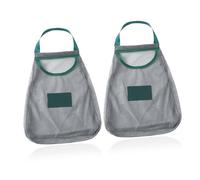 TOYZFRIENDY Set 2 Sacchetti a Rete per Verdure e Frutta Sacchetti a Rete per Aglio e Radice Aromatica in Poliestere Traspirante Design Sospeso per Conservazione e Decorazione Domestica