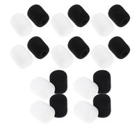 TOYZFRIENDY Set 20 Pezzi Protezioni Antivento per Microfono Lavalier e Wireless Copertura in Spugna per Microfono Palmare Riduzione Rumore Vento per Registrazioni Conferenze e Podcast