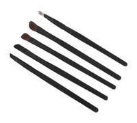 TOYZFRIENDY Set 5 Pennelli per Ombretto con Custodia Nera, Kit Trucco Occhi Portatile con Diverse Forme di Setole, Strumenti per Applicazione Precisa del Make Up Quotidiano