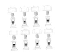 TOYZFRIENDY Set 8 Clip Girevoli Trasparenti in Plastica per Cartellini Prezzi Supporto per Cartellino da Banco per Esposizione in Supermercati Negozi e Centri Commerciali