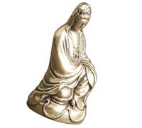 TOYZFRIENDY Statuetta Buddha in Ottone Retro Guanyin Decorazione da Tavolo Compatta in Ottone per Interni e Regalo per Amanti del Buddhismo