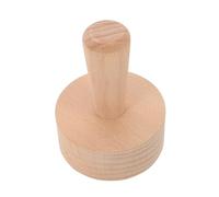 TOYZFRIENDY Wooden Egg Tart Press Tool With Removable Bottom Non Stick Round Pastry Tamper For Even Crust Thickness Wood Baking For Home Bakers And Professional Chefs