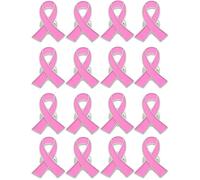 TOZBLEU 16 pcs spille a nastro rosa, spille in metallo a forma di nastro rosa per la consapevolezza, lotta contro l'AIDS per il cancro al seno, spilla a nastro d'amore rosa