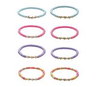 TOZBLEU 8 Pezzi Braccialetti Amicizia,Handmade Gioielli,Bracciale con stella e cuore,Bracciale Amicizia,Braccialetto dell'amicizia bohémien,Bomboniere per Feste di Compleanno