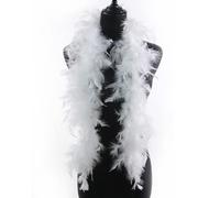 TOZBLEU Boa,Boa Bianco Deluxe,Boa di piume,sciarpa di piume, accessorio, Boa Piume,lunghezza circa 120 cm, Accessorio per Costumi, Charleston, Anni 20, Flapper, Carnevale, Festa a Tema, 1 pezzo