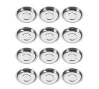 TOZBLEU Mini Ciotole Per Salsa - 12 pcs 6cm,Ciotoline da Snack,Ciotola Rotonda Piccola In Acciaio Inox, Ciotole Per Sushi, Ciotola Di Condimento, Ciotole Da Portata Per Salse, Spezie, Aperitivi