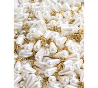 TOZBLEU Perline per Braccialetti Set - 40pcs 8 * 15mm Perla Ciondola Goccia Ciondoli Ciondoli per Braccialetti Fai da Te Collana,per Bigiotteria Perline per la Creazione di Gioielli,Collane,Bracciali
