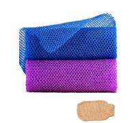 TOZBLEU Spugne da bagno,2pcs Africano Asciugamano Esfoliante, 1 pcs guanti da bagno,Spugna Doccia Esfoliante, Guanto Scrub Corpo, Spugna Naturale Doccia, Peeling Corpo, Guanto Esfoliante corpo