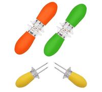 TOZBLEU Supporti per Pannocchie,6pcs Supporti in Acciaio Inossidabile per Pannocchie di Mais,Forchette per Pannocchie per Cucina Casalinga,Supporti per Pannocchie con Doppio Spillo,Adatto per barbecue