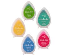 TOZBLEU Tamponi per timbri - 5 pcs Cuscini per inchiostrazione Set di Impronte digitali per la Pittura su Tessuto Artigianale di Carta,per la creazione di biglietti, scrapbooking,pittura