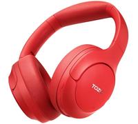 TOZO HT2 Cuffie Bluetooth 5.3 con ANC Ibrido Hi-Res Audio e ORIGX Acustica 40mm Controllore EQ Regolazione 60 Ore Riproduzione 3.5mm AUX Audio Cavo e USB Tipo C Rosso