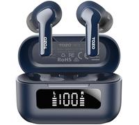 TOZO NC3 Cuffie Bluetooth 5.3 con Ibrido ANC Chiamata IA ENC ORIGX 2.0 Acustica EQs Regolazione 68 Ore Riproduzione LED Schermo Gioco Modalità USB Tipo C IPX8 Blu