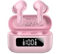 TOZO NC3 Cuffie Bluetooth 5.3 con Ibrido ANC Chiamata IA ENC ORIGX 2.0 Acustica EQs Regolazione 55 Ore Riproduzione LED Schermo Gioco Modalità USB Tipo C IPX8 Rosa