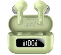 TOZO NC3 Cuffie Bluetooth 5.3 con Ibrido ANC Chiamata IA ENC ORIGX 2.0 Acustica EQs Regolazione 55 Ore Riproduzione LED Schermo Gioco Modalità USB Tipo C IPX8 Verde