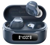 TOZO Hybrid Cuffie Bluetooth 5.3 con Ibrido ANC 6 Mics ENC ORIGX 2.0 Acustica EQs Regolazione 59 Ore Riproduzione LED Schermo USB Tipo C IPX8 Blu