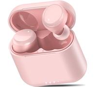 TOZO T6 Mini Cuffie Bluetooth 5.3 con Controllo Touch ORIGX 2.0 Acustica EQ Regolazione 50 Ore Riproduzione Supporta Caricatore Wireless e USB Tipo C IPX8 Rosa