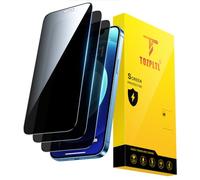 TOZPLTL 3 pellicole protettive in vetro temperato per iPhone 12/12 Pro, protezione da sguardi indiscreti [Full Screen], 28°, protezione duratura 9H, anti-impronte, senza bolle